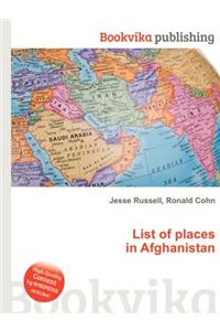 List of Places in Afghanistan