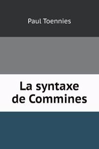 La syntaxe de Commines