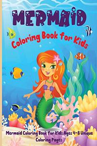 Mermaid Coloring Book for Kids