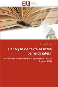 L''analyse de Texte Assistée Par Ordinateur