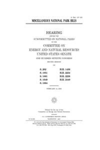 Miscellaneous national park bills