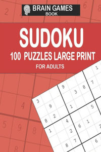 brain games - 100 Sudoku Pazzles large print book for adults