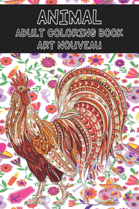 Adult Coloring Book Art Nouveau - Animal