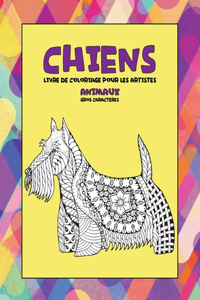 Livre de coloriage pour les artistes - Gros caractères - Animaux - Chiens