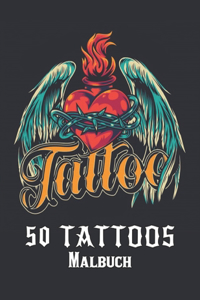 50 Tattoos Malbuch