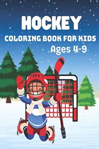 Hockey Coloring Book For Kids Ages 4-9