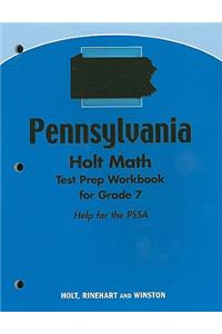 Holt Math Pennsylvania Test Prep Workbook for Grade 7