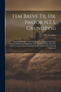 Fem Breve Til Hr. Pastor N.F.S. Grundtvig