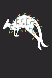 Christmas Notebook 'Kangaroo with Christmas Lights' - Christmas Gift for Animal Lover - Christmas Lights Kangaroo Journal