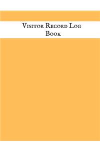 Visitor Record Log Book