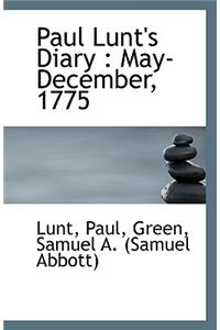 Paul Lunt's Diary