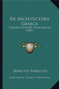 de Architectura Graeca