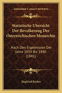 Statistische Ubersicht Der Bevolkerung Der Osterreichischen Monarchie
