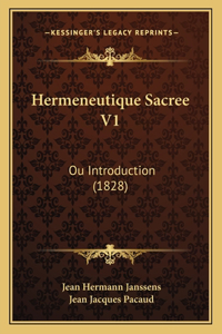Hermeneutique Sacree V1
