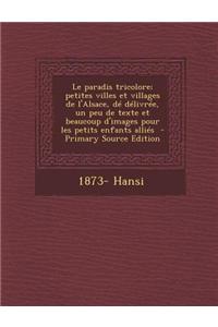 Le Paradis Tricolore; Petites Villes Et Villages de L'Alsace, de Delivree, Un Peu de Texte Et Beaucoup D'Images Pour Les Petits Enfants Allies