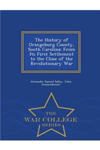 History of Orangeburg County, South Carolina