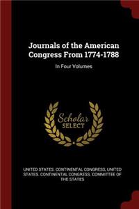 Journals of the American Congress from 1774-1788