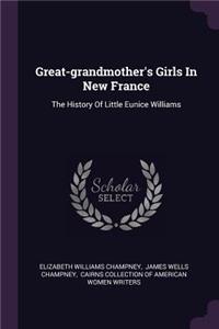 Great-grandmother's Girls In New France