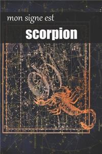 scorpion signe astrologique, carnet ligné