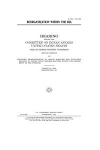 Reorganization within the BIA
