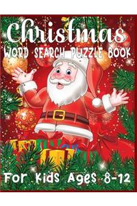 Christmas word search puzzle book for Kids ages 8-12