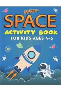 Amazing Space Activity Book for Kids Ages 4-6
