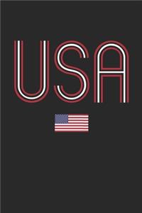 Vintage United States Notebook - United States Diary - Retro American Flag Journal - United States Gifts