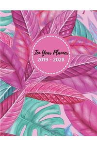 Ten Year Planner 2019 - 2028 Palm