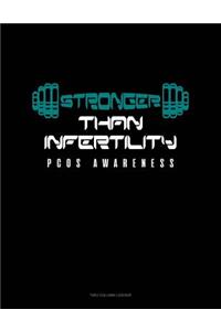 Stronger Than Infertility - Pcos Awareness: Unruled Composition Book