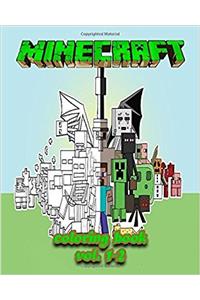 Minecraft Coloring Book : VoL.1-2: stress Relieving coloring book