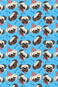 Bullet Journal Notebook Funny Pugs Pattern 1