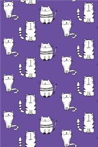 Bullet Journal Notebook for Cat Lovers Sketchy Cats Pattern 4