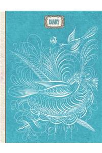 Spencerian Blue Design Any Year Diary