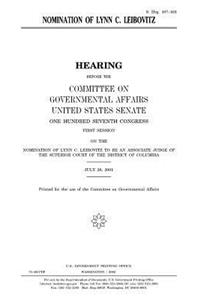 Nomination of Lynn C. Leibovitz
