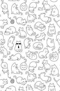 Journal Notebook For Cat Lovers Fun Cat Pattern 12
