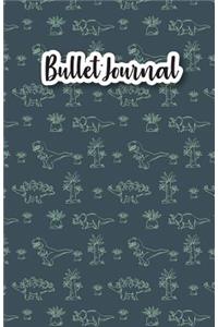 Bullet Journal: Cute Dinosaur Colorful: Notebook, Bullet Journal Dotted Grid, 100 Pages (5.5 X 8.5)