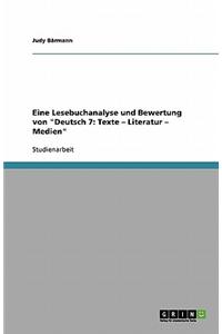 Eine Lesebuchanalyse Und Bewertung Von Deutsch 7