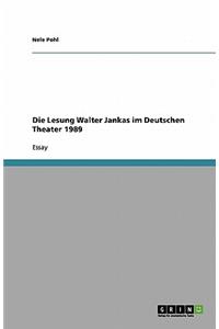 Die Lesung Walter Jankas im Deutschen Theater 1989