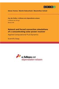 Natural and forced convection simulations of a concentrating solar power receiver