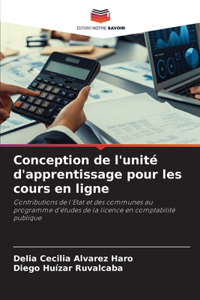 Conception de l'unité d'apprentissage pour les cours en ligne