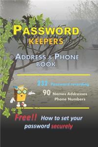 Password Keepers Address and Phone logbook