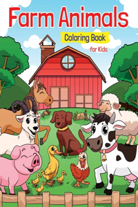 Farm Animals Coloring Book for Kids