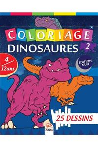 Coloriage Dinosaures 2 - Edition nuit