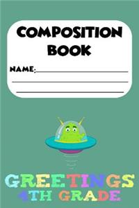 Composition Book Greetings 4th Grade