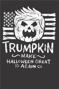 Halloween Trump Pumpkin Notebook Journal