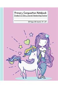Primary Composition Notebook - Unicorn and Mermaid