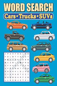 Word Search Cars - Trucks - SUVs