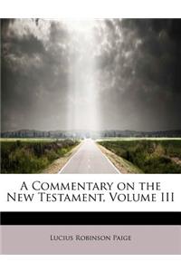 A Commentary on the New Testament, Volume III