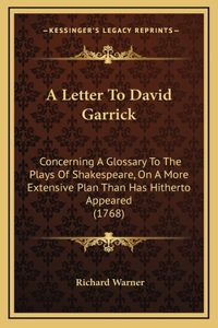 A Letter To David Garrick