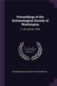 Proceedings of the Entomological Society of Washington: V. 105 July-Oct. 2003